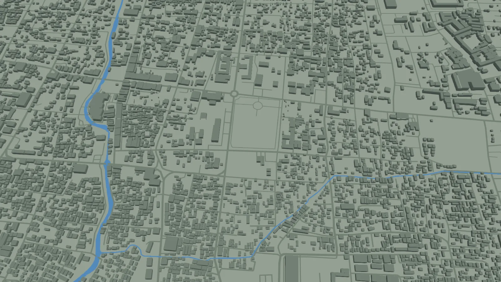 Actual SotiDo Globe browser capture centered on the Denpasar Puputan area in Bali